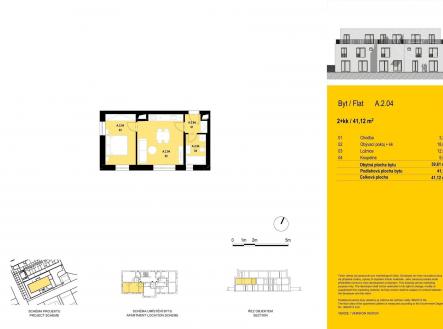 Prodej bytu, 2+kk, 41 m²