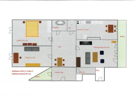 Pronájem bytu, 3+1, 97 m²