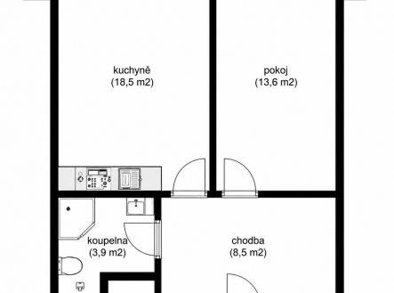 Prodej bytu, 2+kk, 50 m²