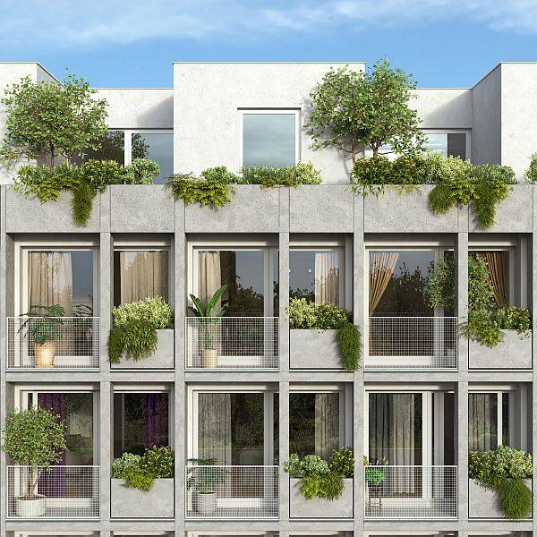 Bydlení s dotykem zeleně v centru Brna. Za rezidencí Botanica s vertikálními zahradami stojí DOMOPLAN, přinese bezmála 100 bytů 