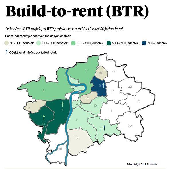 Trh institucionálního nájemního bydlení v Praze plynule roste. Ve výstavbě je rekordních 2 300 bytů, nájemné stoupá